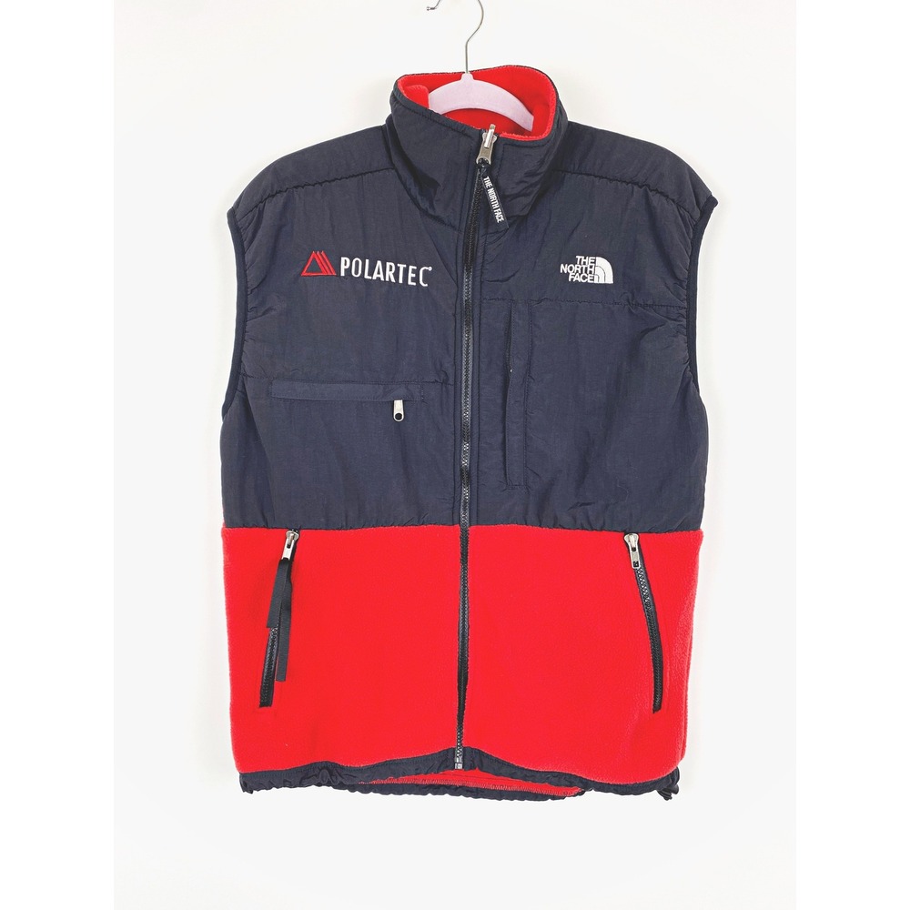 Men's The North Face Vintage Denali Polartec Fleece Vest Red Small Gorpcore